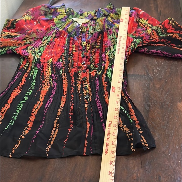 Colorful Sheer Women's Top - Picture 9 of 13